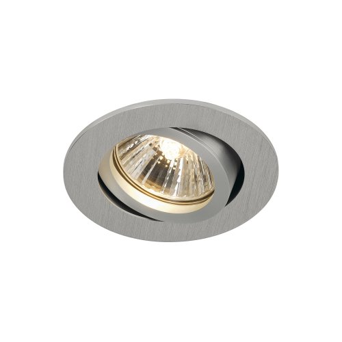 SLV NEW TRIA 68 rond, indoor plafondinbouwlamp, QPAR51 geborsteld alu 50W - Slv 1001982 1 h rgb - 20023293