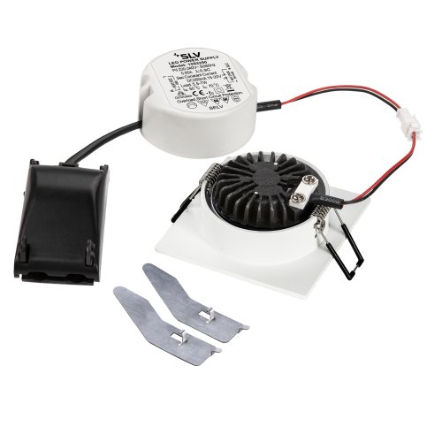 SLV NEW TRIA vierkant, led indoor plafondinbouwlamp, wit, 1800-3000K, 7,2W - Slv 1001992 2 rgb - 20023297
