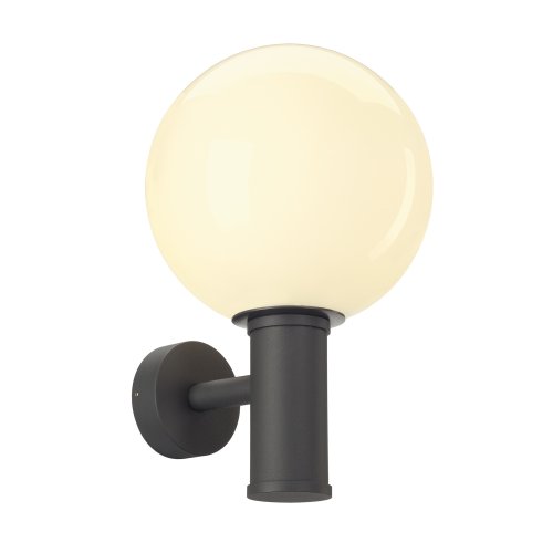 SLV GLOO PURE WL, outdoor wandopbouwlamp, E27, antraciet, IP44 - Slv 1002002 1 h rgb - 20023305