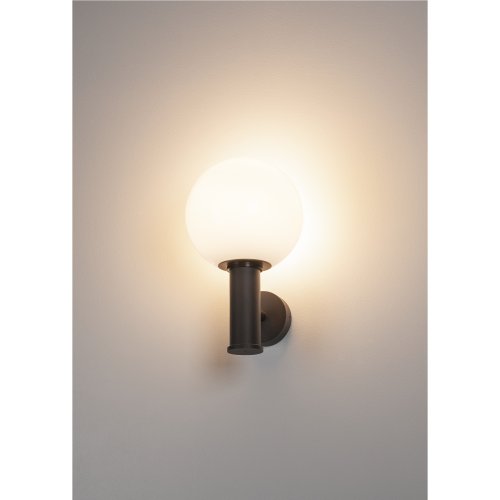 SLV GLOO PURE WL, outdoor wandopbouwlamp, E27, antraciet, IP44 - Slv 1002002 ma1 rgb - 20023305