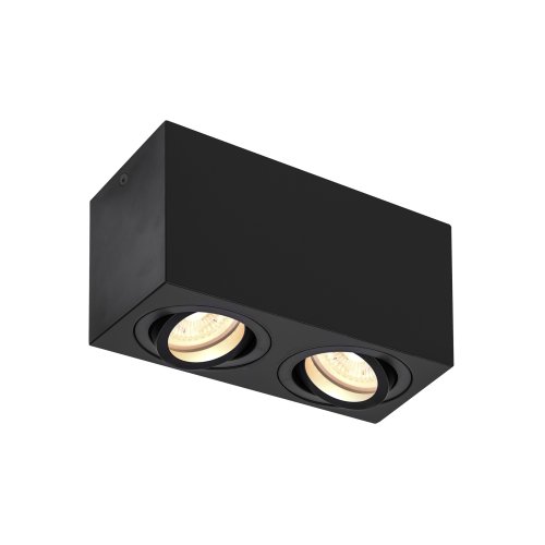 SLV TRILEDO Double, indoor plafondopbouwlamp, QPAR51, zwart, max 10W - Slv 1002005 1 h rgb - 20023308