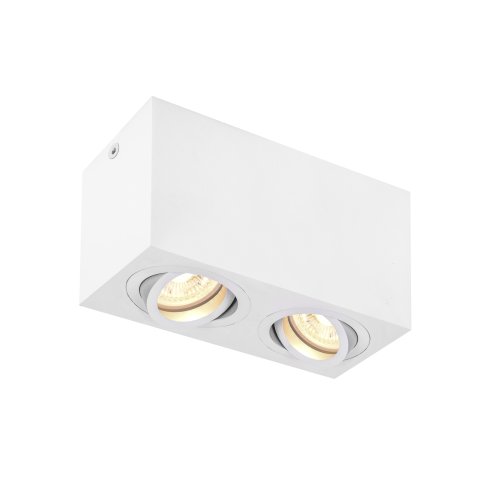 SLV TRILEDO Double, indoor plafondopbouwlamp, QPAR51, wit, max 10W - Slv 1002006 1 h rgb - 20023309