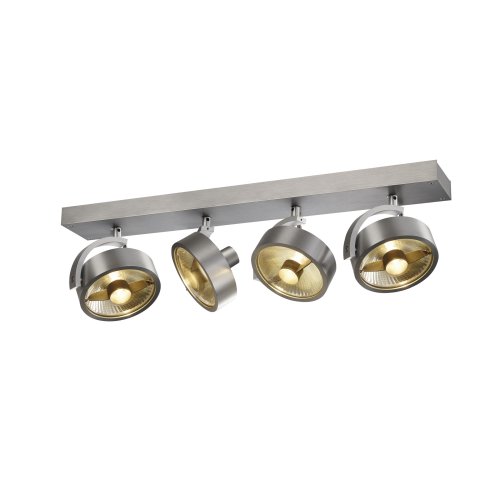 SLV KALU CW, indoor wand- en plafondopbouwlamp, quad, QPAR111, alu geborst - Slv 1002025 1 h rgb - 20023322