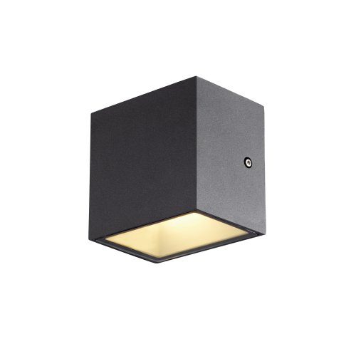 SLV SITRA CUBE WL, led outdoor wand- en plafondopbouwlamp, antraciet, IP65 - Slv 1002032 1 h rgb - 20023325