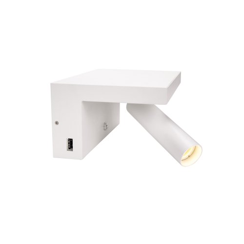 SLV KARPO Bedside, led indoor wandopbouwlamp, wit, 3000K, incl. USB - Slv 1002140 1 h rgb - 20208353