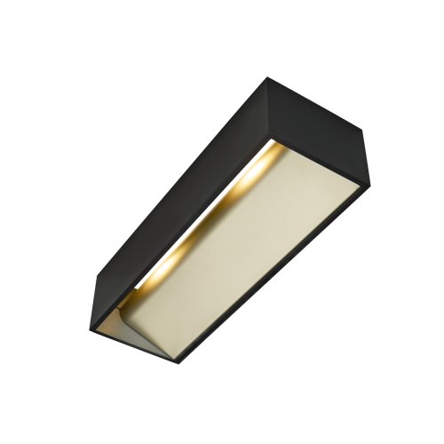 SLV LOGS IN L Indoor LED wandopbouwarmatuur zwart/messing 3000K TRIAC dimb - Slv 1002842 1 h rgb - 20023467