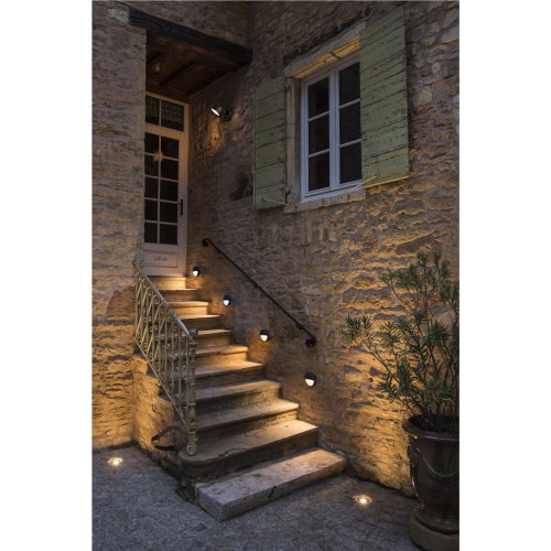 SLV DOWNUNDER OUT round WL Outdoor LED wandinbouwarmatuur antraciet 3000K - Slv 1002868 a1 rgb - 20023482