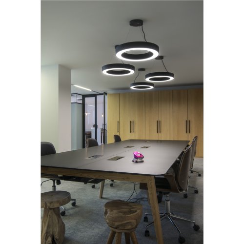 SLV MEDO RING 60 DALI Indoor LED pendelarmatuur zwart 3000K - Slv 1002890 a2 h rgb - 20023493