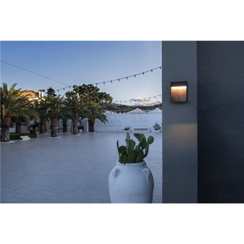 SLV FLATT Outdoor LED wandopbouwarmatuur CCT 3000/4000K IP65 antraciet/bru - Slv 1002953 a1 h rgb - 20023535