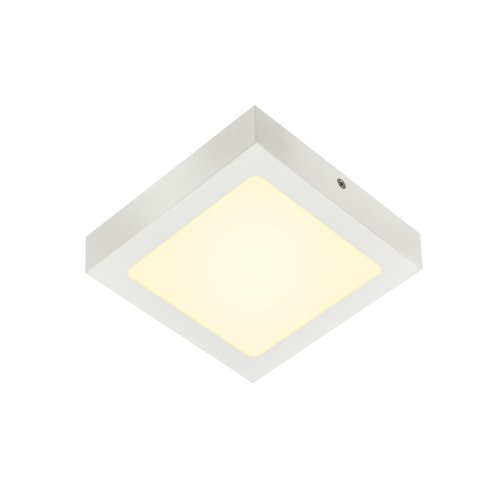 SLV SENSER 18 Indoor LED plafondopbouwarmatuur vierkant wit 3000K - Slv 1003018 1 h rgb - 20023581