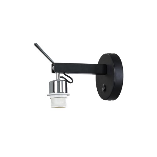 SLV FENDA E27 Indoor wandopbouwarmatuur zwart zonder kap - Slv 1003034 1 h rgb - 20023589