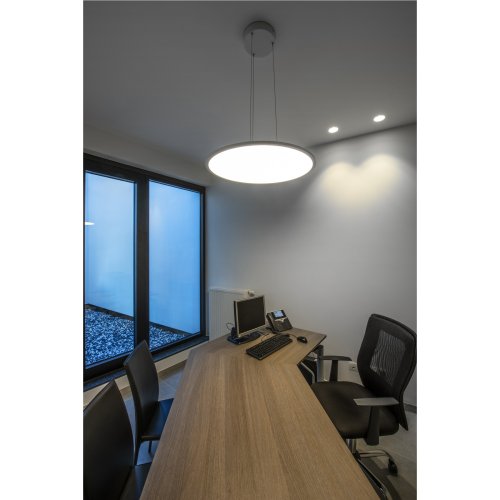 SLV PANEL 60 DALI Indoor LED pendelarmaturen rond grijs 4000K - Slv 1003047 a1 rgb - 20023598