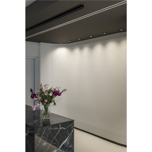 SLV NEW TRIA 68 I CS Indoor LED plafondinbouwarmatuur zwart rond 3000 K 38 - Slv 1003057 a1 h rgb - 20023605
