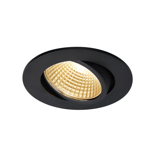 SLV NEW TRIA 68 I CS Indoor LED plafondinbouwarmatuur zwart rond 2700K 38&deg; - Slv 1003058 1 h rgb - 20023606