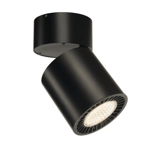 SLV SUPROS CL Indoor LED plafondopbouwarmatuur, rond, zwart, 3000K, 60&deg; re - Slv 1003283 1 h rgb - 20023633