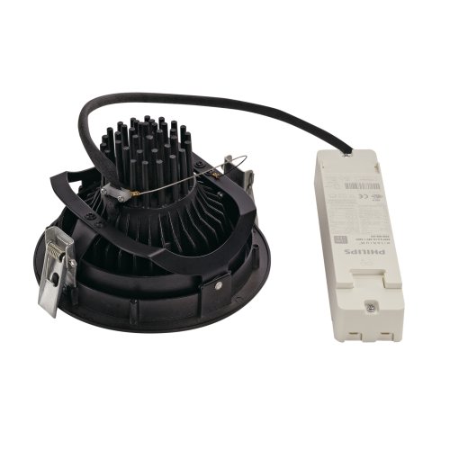 SLV SUPROS Indoor LED plafondinbouwarmatuur zwart rond 3000K 60&deg; CRI90 338 - Slv 1003301 2 rgb - 20023641