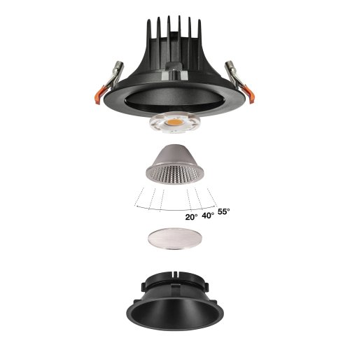 SLV NUMINOS&reg; MOVE DL XL, Indoor led plafondinbouwlamp zwart/zwart 3000 K 4 - Slv 1003724 d6 rgb - 20023830