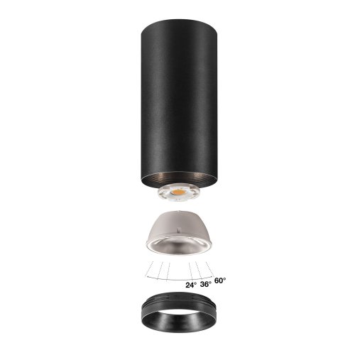 SLV NUMINOS&reg; CL PHASE L, Indoor led plafondopbouwlamp zwart/zwart 3000 K 3 - Slv 1004323 d7 rgb - 20024278
