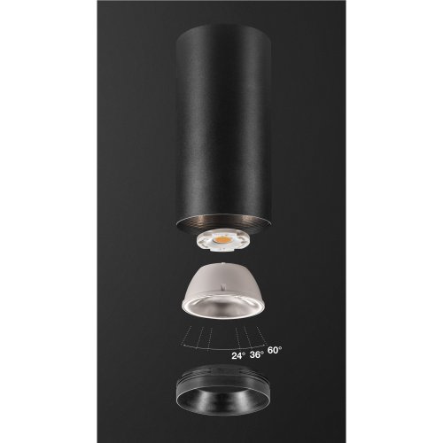 SLV NUMINOS&reg; CL PHASE L, Indoor led plafondopbouwlamp zwart/zwart 3000 K 3 - Slv 1004323 d8 rgb - 20024278