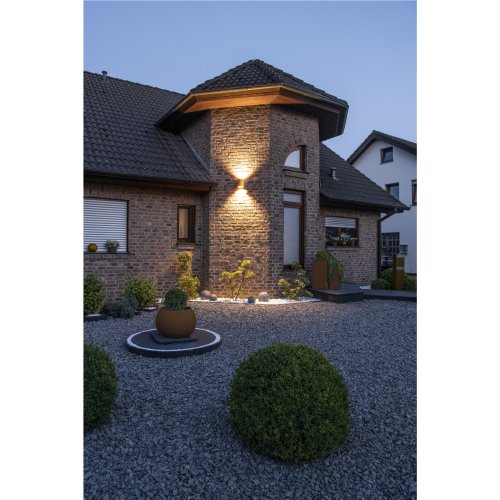 SLV rusty up/down rond roest 2xled 3000/4000k - Slv 1004651 a1 h rgb - 8824043