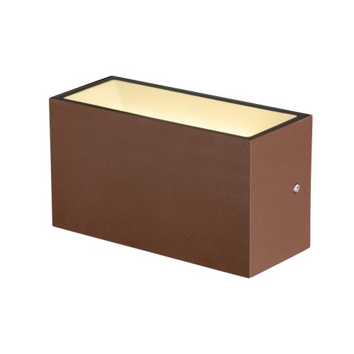 SLV SITRA M WL UP/DOWN, led wandopbouwarmatuur voor buiten, roestkleurig,  - Slv 1005154 3 rgb - 20024737