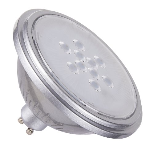 SLV QPAR111 GU10, led lichtbron, zilver, 7W, 4000K, CRI90 25&deg; - Slv 1005293 1 h rgb - 20024782