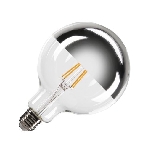SLV G125 E27 Mirrorhead, led lichtbron chroom 7,5W 2700K CRI90 180&deg; - Slv 1005306 1 h rgb - 20024793