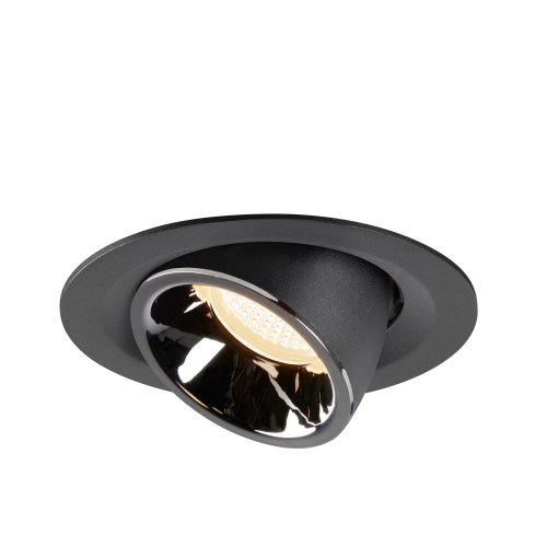 SLV NUMINOS&reg; GIMBLE M, plafondinbouwarmatuur zwart/chroom 2700K 55&deg; - Slv 1005929 3 rgb - 20025248