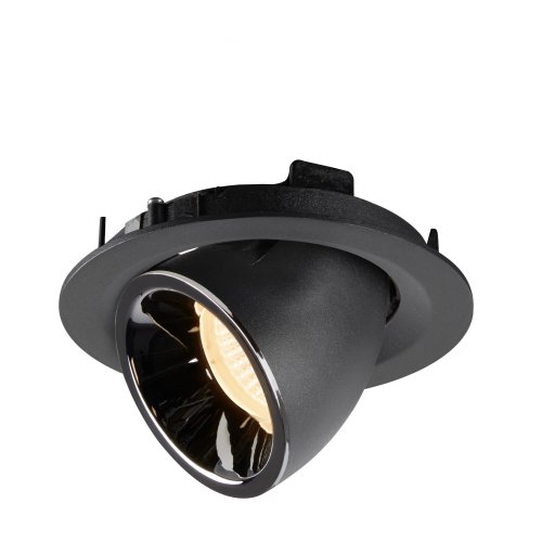 SLV NUMINOS&reg; GIMBLE M, plafondinbouwarmatuur zwart/chroom 2700K 55&deg; - Slv 1005929 5 rgb - 20025248