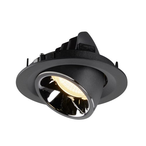 SLV NUMINOS&reg; GIMBLE M, plafondinbouwarmatuur zwart/chroom 3000K 55&deg; - Slv 1005947 6 rgb - 20025266