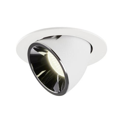 SLV NUMINOS&reg; GIMBLE L, plafondinbouwarmatuur wit/chroom 4000K 55&deg; - Slv 1006028 1 h rgb - 20025347