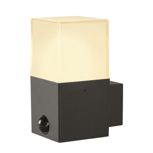 SLV GRAFIT E27 vierkante sensor, wandopbouwarmatuur antraciet - Slv 1006183 1 h rgb - 20025490