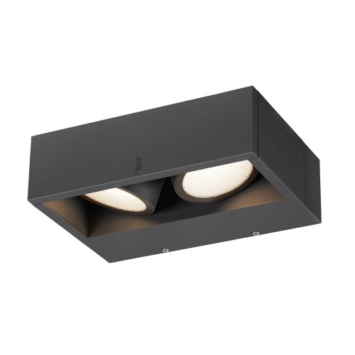 SLV ESKINA FRAME WL double, wandopbouwarmatuur antraciet 27W 2200/2400lm 3 - Slv 1006314 1 h rgb - 20025512