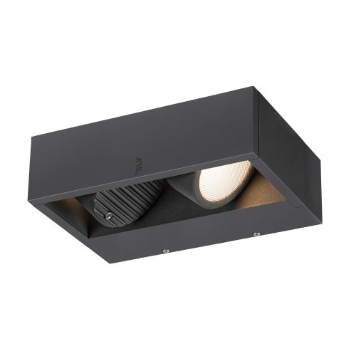 SLV ESKINA FRAME WL double, wandopbouwarmatuur antraciet 27W 2200/2400lm 3 - Slv 1006314 3 rgb - 20025512