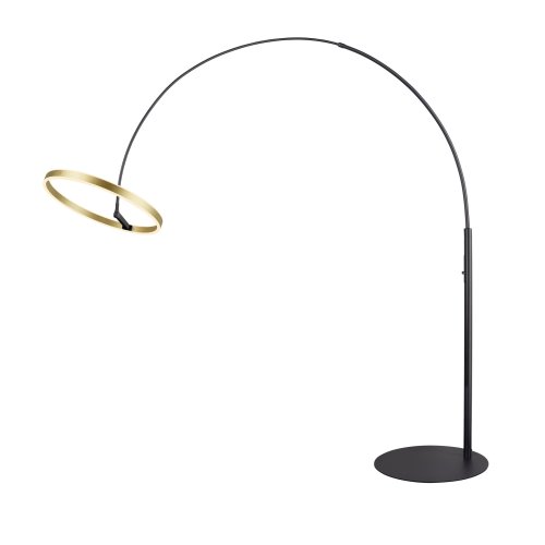 SLV ONE BOW FL, staand armatuur zwart/messing 20W 1200/1200lm 2700/3000K C - Slv 1006350 3 rgb - 20025529