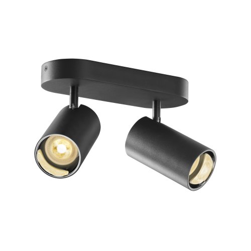 SLV ASTO TUBE, plafondopbouwarmatuur, cilindrisch, GU10, 2x max. 10W, zwar - Slv 1006425 1006449 1 rgb - 20025578
