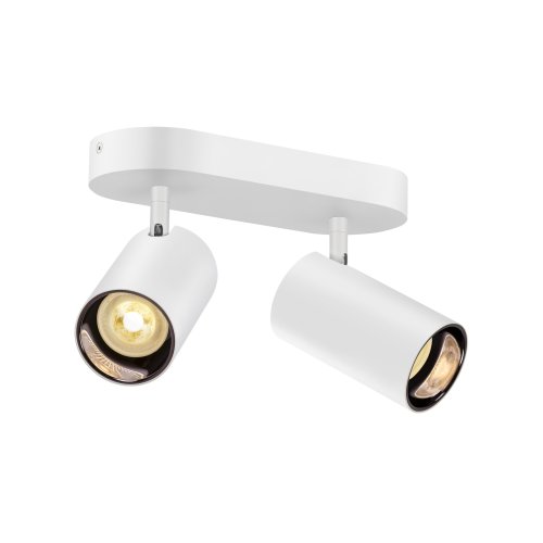 SLV ASTO TUBE, plafondopbouwarmatuur, cilindrisch, GU10, 2x max. 10W, wit - Slv 1006426 1007190 1 rgb - 20025579