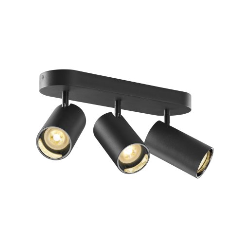 SLV ASTO TUBE, plafondopbouwarmatuur, cilindrisch, GU10, 3x max. 10W, zwar - Slv 1006427 1006449 1 rgb - 20025580