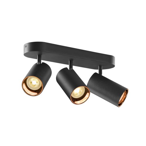 SLV ASTO TUBE, plafondopbouwarmatuur, cilindrisch, GU10, 3x max. 10W, zwar - Slv 1006427 1006451 1 rgb - 20025580