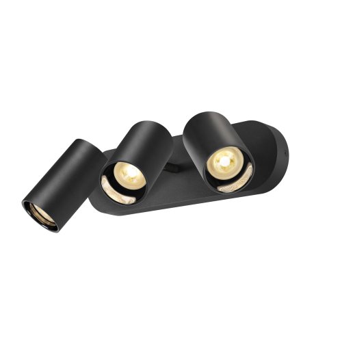 SLV ASTO TUBE, plafondopbouwarmatuur, cilindrisch, GU10, 3x max. 10W, zwar - Slv 1006427 2 rgb - 20025580