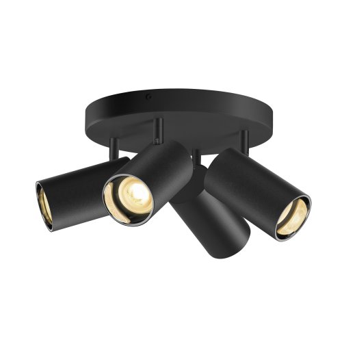 SLV ASTO TUBE, plafondopbouwarmatuur, cilindrisch, GU10, 4x max. 10W, zwar - Slv 1006429 1006449 1 rgb - 20025582