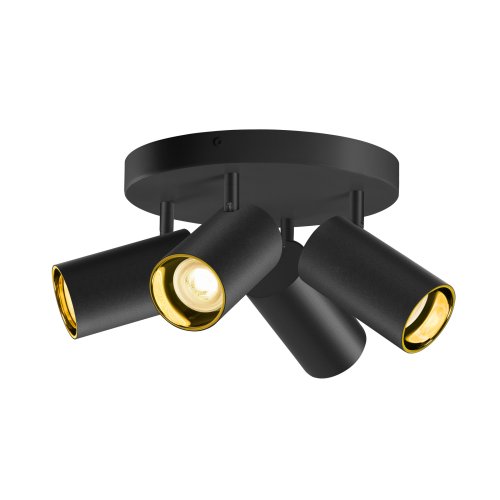 SLV ASTO TUBE, plafondopbouwarmatuur, cilindrisch, GU10, 4x max. 10W, zwar - Slv 1006429 1006450 1 rgb - 20025582