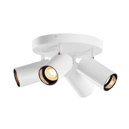 SLV ASTO TUBE, plafondopbouwarmatuur, cilindrisch, GU10, 4x max. 10W, wit - Slv 1006430 1007190 1 rgb - 20025583