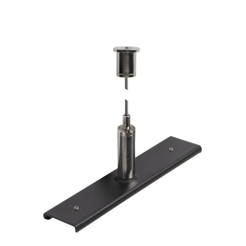 SLV Railverstevigingsplaat met ophangset, 48V TRACK, 3 m staalkabel, zwart - Slv 1006603 1 h rgb - 20025705