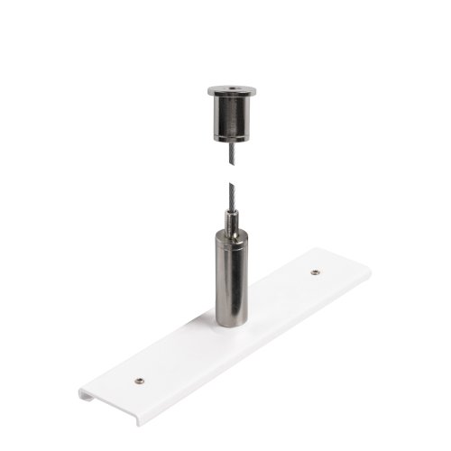 SLV Railverstevigingsplaat met ophangset, 48V TRACK, 3 m staalkabel, wit - Slv 1006604 1 h rgb - 20025706