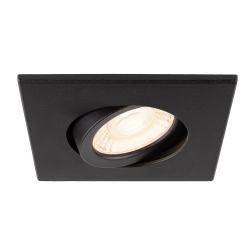 SLV afdekkap vierkant inbouwarmatuur kantelbaar zwart - Slv 1007184 1 h rgb - 11007141
