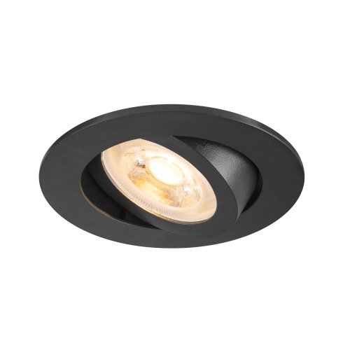 SLV NEW TRIA&reg; 68, plafondinbouwlamp, rond, max. 10W GU10, zwart - Slv 1007369 1 h rgb - 20026270
