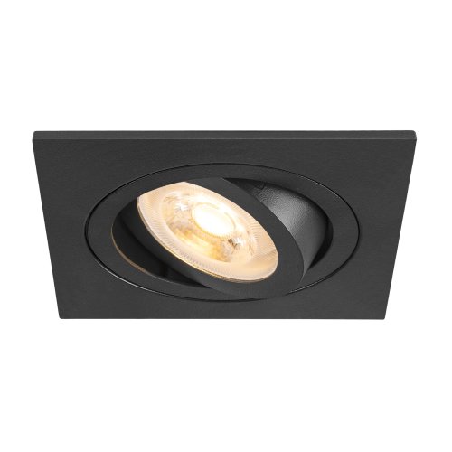 SLV NEW TRIA&reg; 75, plafondinbouwlamp, vierkant, max. 10W GU10, zwart - Slv 1007378 1 h rgb - 20026279
