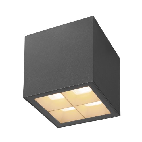 SLV S-CUBE, plafondopbouwarmatuur, 2700/3000K, 15 W, PHASE, 80&deg;, antraciet - Slv 1007461 1 h rgb - 20026352