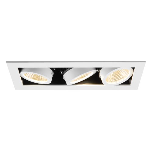 SLV KADUX, plafondinbouwarmatuur, triple, 3000K, 38&deg;, IP 20, vierkant, wit - Slv 1007568 3 rgb - 20026441